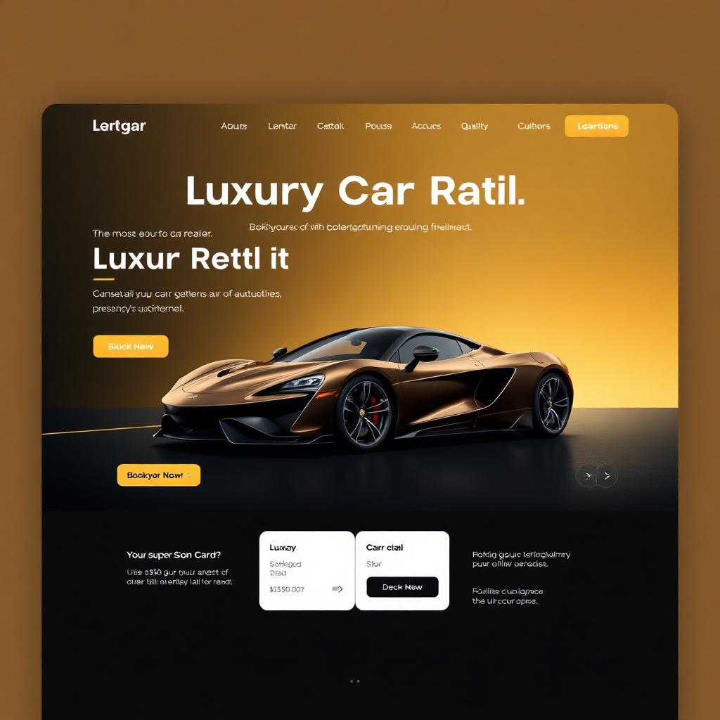 Elite Motors — Luxury Car Rental Platform concept mockup