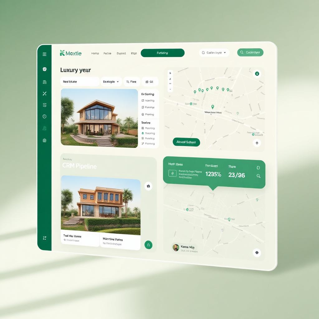 EstateX — Real Estate Platform concept mockup