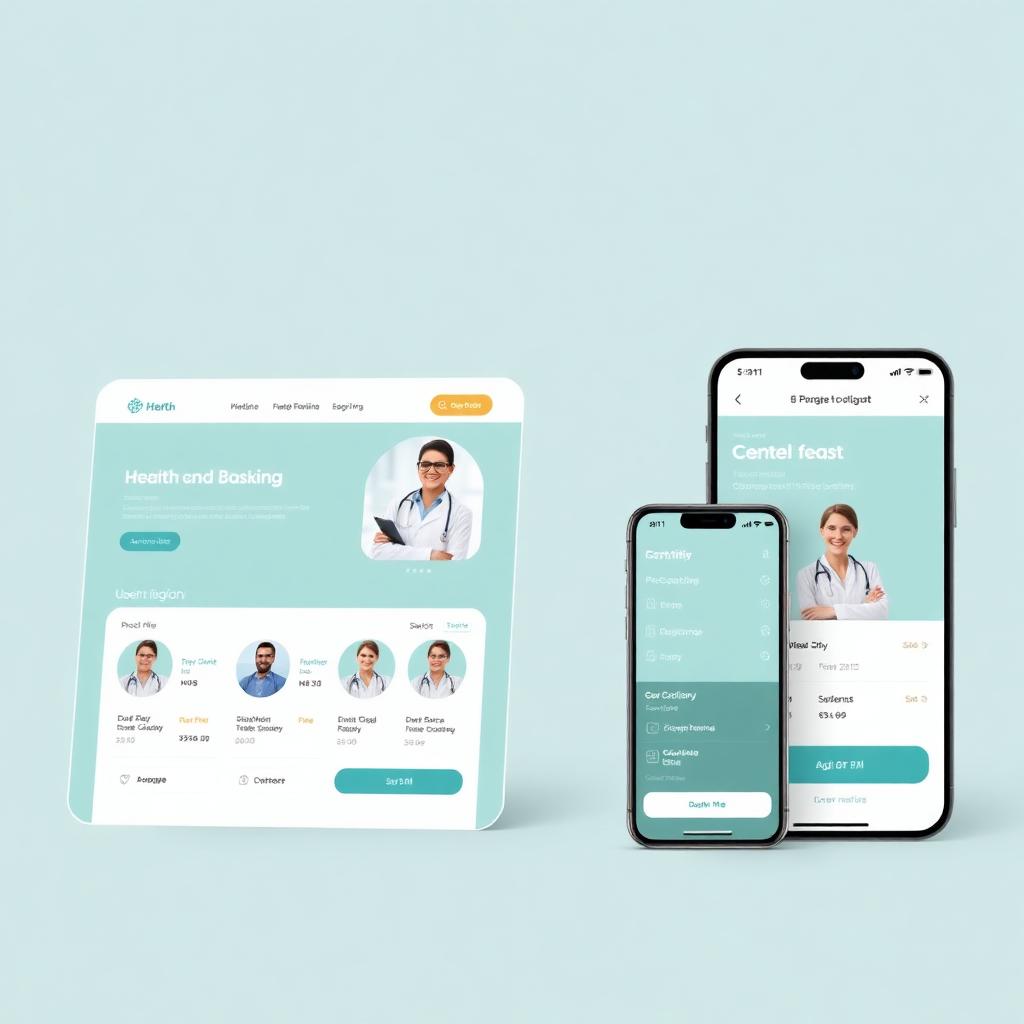 MedCare Plus — Healthcare Booking Platform concept mockup